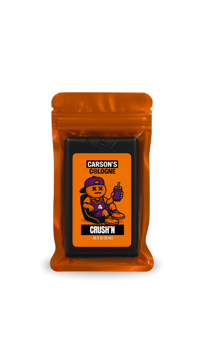 Carson's Cologne crushn scent bottle card in packaging